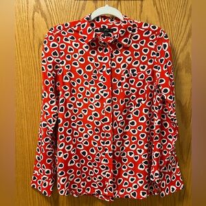 J.Crew Red Shirt Blouse